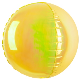Шар 3D (60''/152 см) Сфера, Желтый, Хамелеон, 1 шт. в уп.