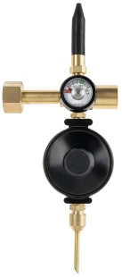 Насадка с манометром, прорезиненным наклонным клапаном и отсечным клапаном плавного нажатия, 1 шт.